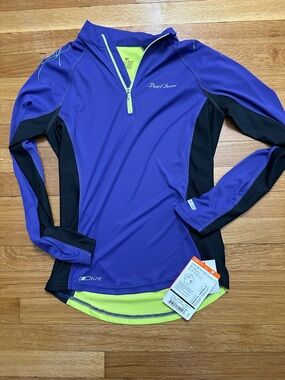 Pearl Izumi Purple & Lime Half-Zip Infinity-In-R-Cool Size Medium NWT